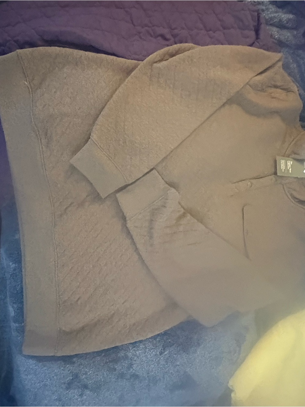 Goodfellow & Co Brown Quilted Crewneck Sweater